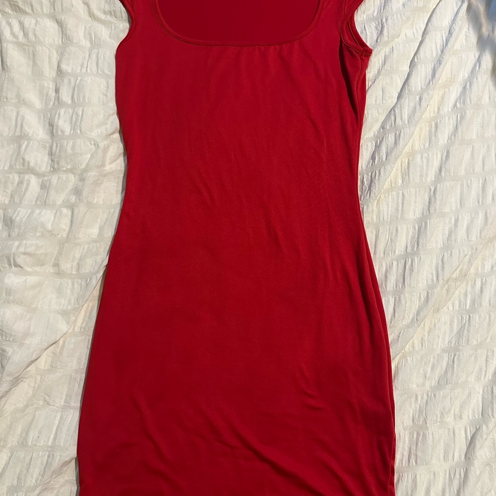 SHEIN Red Sleeveless Bodycon Mini Dress